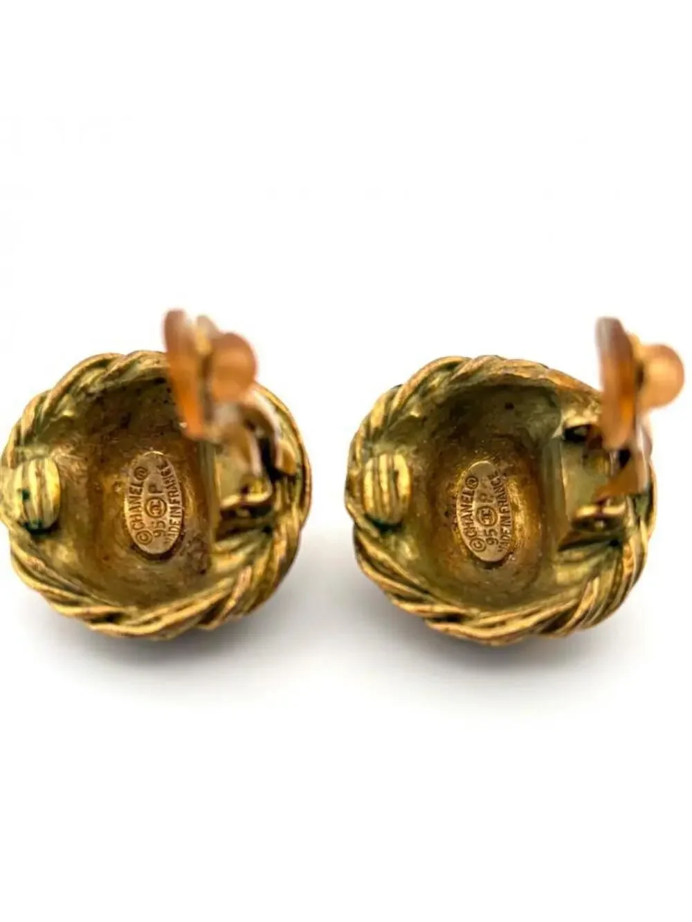 Chanel Cc Logo Clip-On Earrings Metal #247074C57B